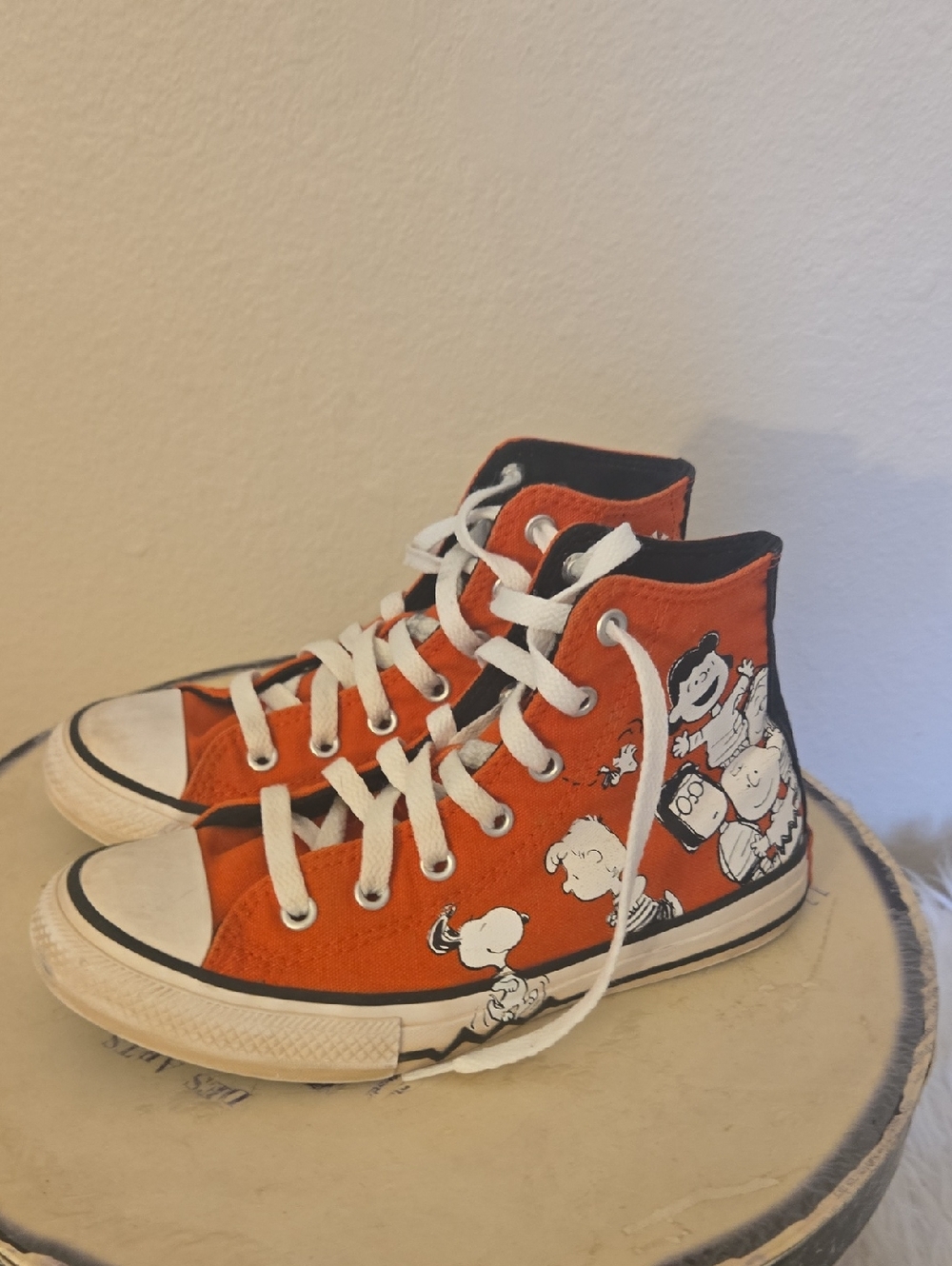 Converse Kids Red & White Peanuts High-Top Sneakers
